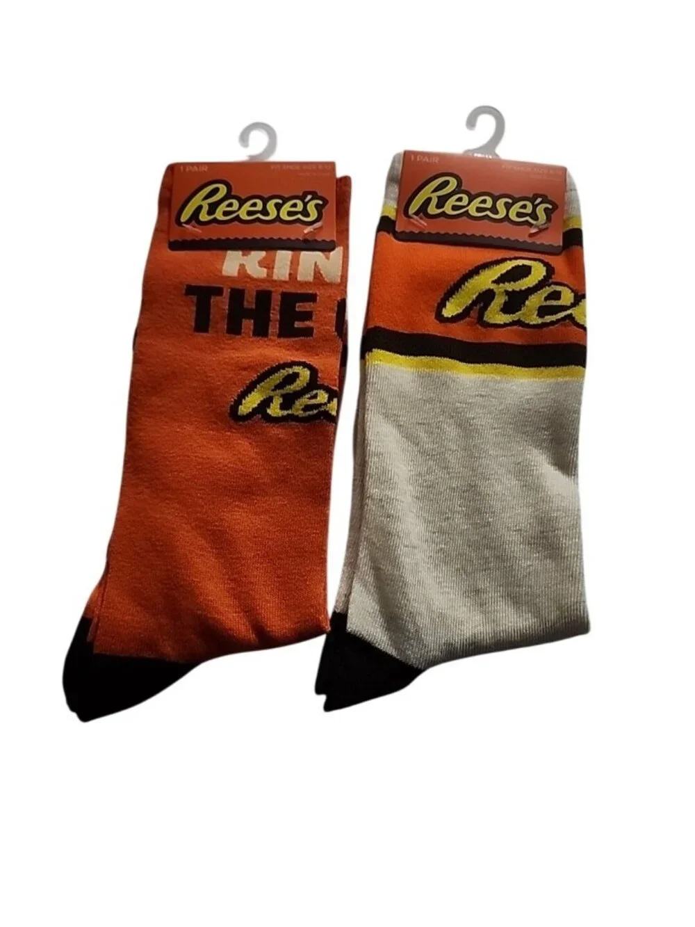 Reeses King Of The Cups Novelty  Crew Socks Size 6-12 Mens, 2 Pair